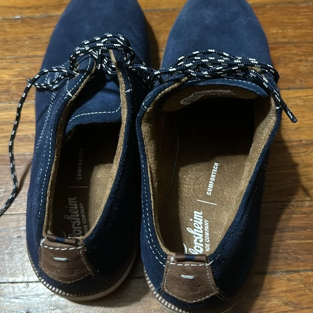 Florsheim Boys Blue Leather Oxfords, Sz 6.5